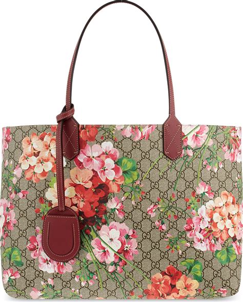 gucci bag flower|Gucci flower tote bag.